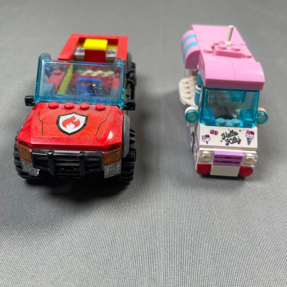 LEGO City 60319 Fire Truck Sanrio Hello Kitty Ice Cream Truck Toy Lot